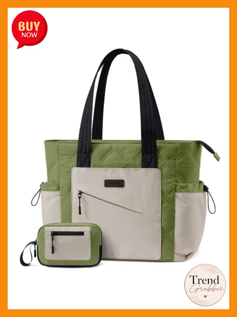 Puffer Tote Bag For Women Work Travel Nurse Lightweight Quilted With